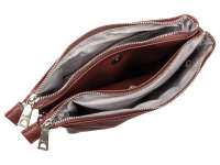 Prato S017-G genarptes PU Umhängetasche Handtasche burgundy