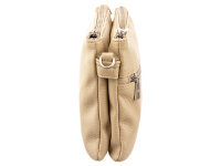 Prato S017-G genarptes PU Umhängetasche Handtasche dark beige