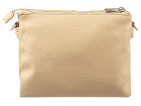 Prato S017-G genarptes PU Umhängetasche Handtasche dark beige