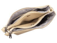 Prato S017-G genarptes PU Umhängetasche Handtasche dark beige