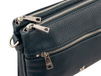 Prato S017-G genarptes PU Umhängetasche Handtasche petrol blue