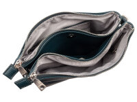Prato S017-G genarptes PU Umhängetasche Handtasche petrol blue