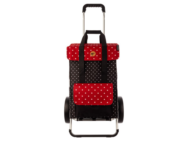 Andersen Royal Shopper Rul 166-157 80 schwarz/rot-Punkte