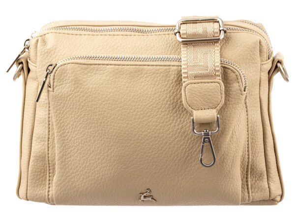 Prato S950-G LM Joyce Umhängetasche genarbtes PU dark beige