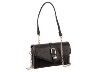 Prato S033-G Umhängetasche genarbtes PU Clutch black
