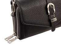 Prato S033-G Umhängetasche genarbtes PU Clutch black