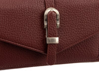 Prato S033-G Umhängetasche genarbtes PU Clutch burgundy