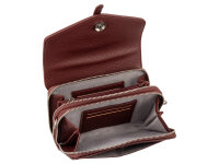 Prato S033-G Umhängetasche genarbtes PU Clutch burgundy