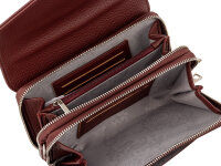 Prato S033-G Umhängetasche genarbtes PU Clutch burgundy