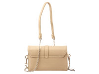 Prato S033-G Umhängetasche genarbtes PU Clutch dark beige