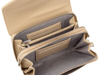 Prato S033-G Umhängetasche genarbtes PU Clutch dark beige