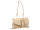 Prato S033-G Umhängetasche genarbtes PU Clutch dark beige