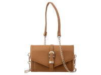 Prato S033-G Umhängetasche genarbtes PU Clutch mocha