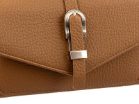 Prato S033-G Umhängetasche genarbtes PU Clutch mocha