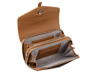 Prato S033-G Umhängetasche genarbtes PU Clutch mocha