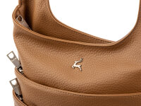 Prato S895-G LM Joyce genarptes PU Umhängetasche mocha