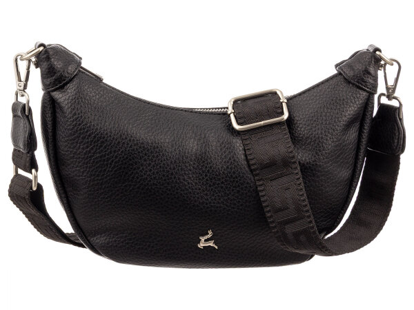 Prato S036-G genarptes PU Umhängetasche Handtasche black