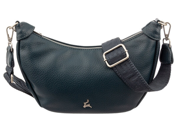 Prato S036-G genarptes PU Umhängetasche Handtasche petrol blue