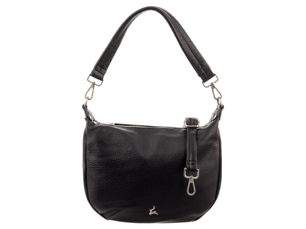Prato S037-G genarptes PU Umhängetasche Handtasche black