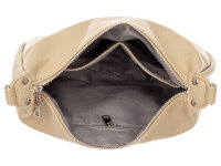 Prato S037-G genarptes PU Umhängetasche Handtasche dark beige