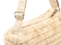 Prato S039-M Umhängetasche Synthetik Nerz Optik light beige