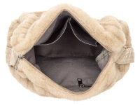 Prato S039-M Umhängetasche Synthetik Nerz Optik light beige