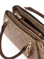 GUESS HWBG9672070 NOELLE II LUXURY SATCHEL Woman Schultertasche latte logo brown