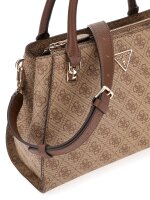 GUESS HWBG9672070 NOELLE II LUXURY SATCHEL Woman Schultertasche latte logo brown