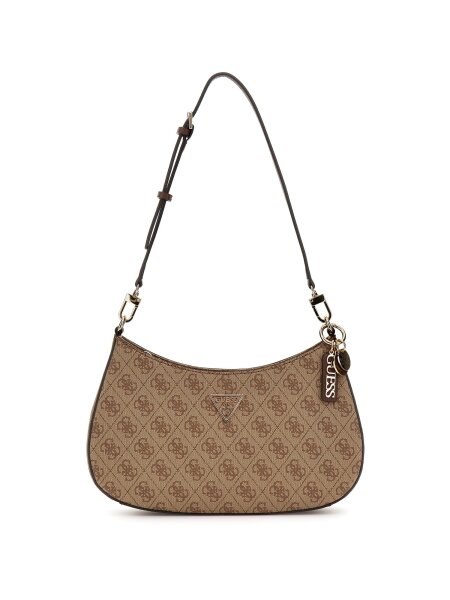 HWBG9672180 NOELLE II TOP ZIP SHOULDER BAG Woman Schultertasche latte logo brown