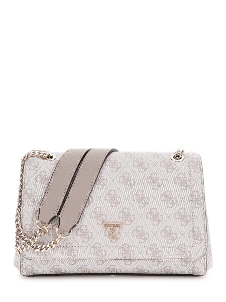 GUESS HWBG9672210 NOELLE II CNVRTBLE XBODY FLAP Woman Handtasche dark taupe logo