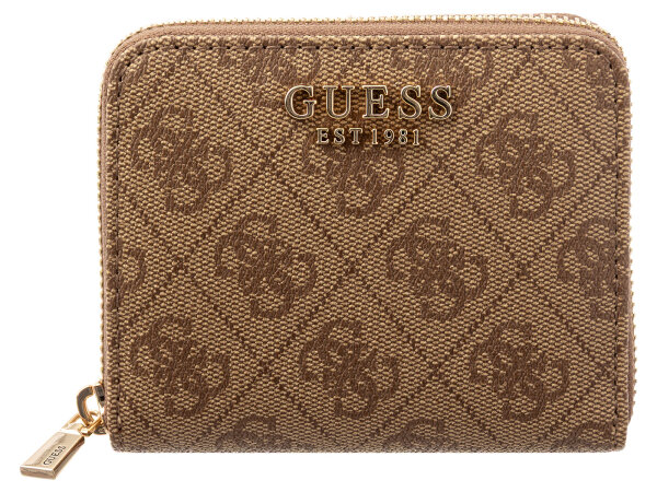 GUESS SWSG7459137 LAUREL II SLG SMALL ZIP AROUND Woman Portmonnaies latte logo