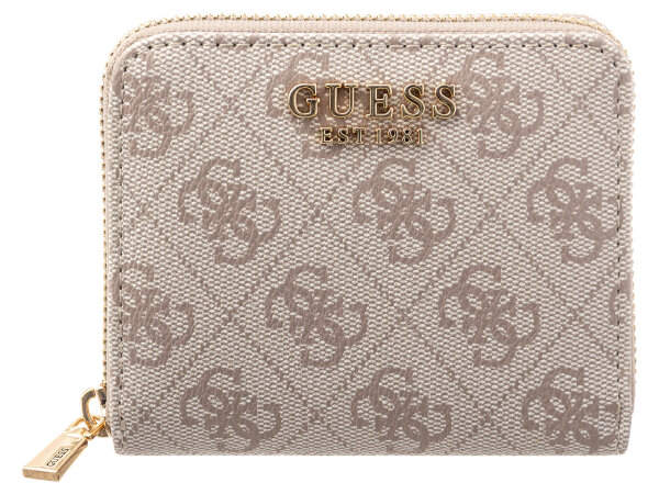 GUESS SWSG7459137 LAUREL II SLG SMALL ZIP AROUND Woman Portmonnaies dark taupe logo