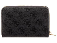 GUESS SWSG7459140 LAUREL II SLG MED ZIP AROUND Woman Portmonnaies coal logo