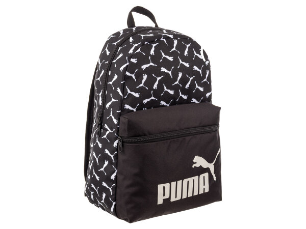 Puma Phase AOP Backpack 22 Liter Rucksack 091169 black puma logo AOP