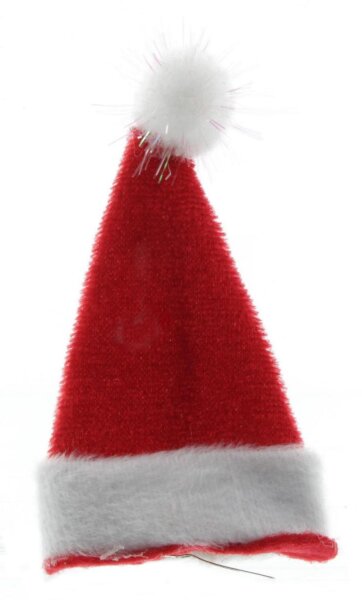 Mel-O-Design Spange Weihnachtsmütze Zipfelmütze Haarclip 10 Stück
