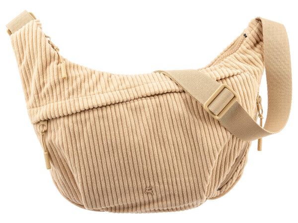 Prato SC08 zeitlose zeitlose Umhängetasche aus Breitcord light beige