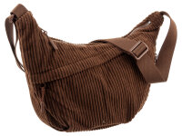 Prato SC08 zeitlose zeitlose Umhängetasche aus Breitcord mocha