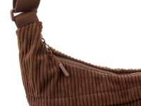 Prato SC08 zeitlose zeitlose Umhängetasche aus Breitcord mocha