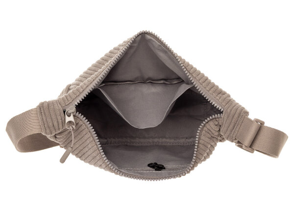 Prato SC06 zeitlose Crossbody Bag aus Breitcord Moonbag grey