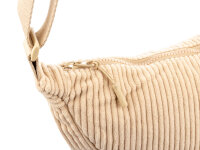 Prato SC06 zeitlose Crossbody Bag aus Breitcord Moonbag light beige