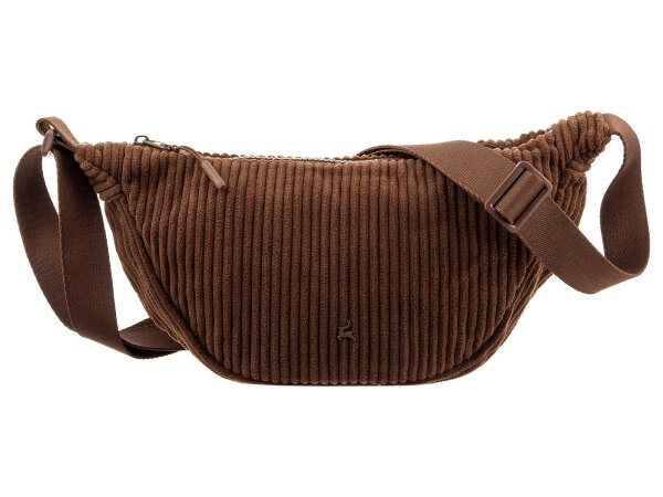 Prato SC06 zeitlose Crossbody Bag aus Breitcord Moonbag mocha