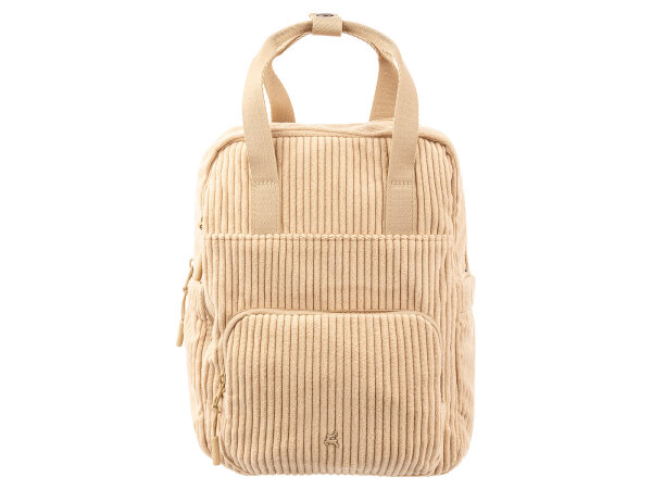Prato SC15 zeitloser Rucksack aus Breitcord Notebook ca 11" light beige