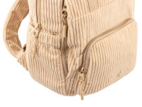 Prato SC15 zeitloser Rucksack aus Breitcord Notebook ca 11" light beige