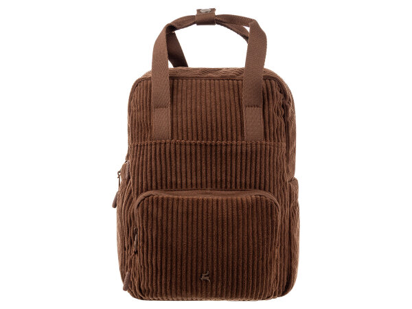 Prato SC15 zeitloser Rucksack aus Breitcord Notebook ca 11" mocha