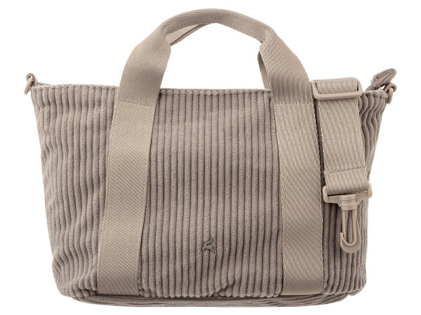 Prato SC05 zeitlose Handtasche aus Breitcord grey