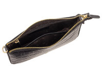 Prato Umhängetasche J158-KR-M Handtasche Damen Rindleder black