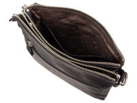 Prato Umhängetasche J168 N Handtasche Damen Rindleder black