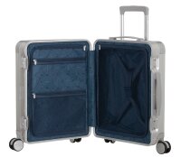 American Tourister SOUNDBOX ALU Spinner 55 cm mit TSA-Zahlenschloss silver