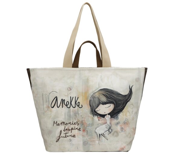 Anekke Memories Median Mittelgroße Strandtasche / Shopping Bag 40484-212-beige / braun