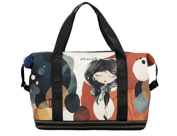 Anekke Alma erweiterbare Reisetasche 40578-001-schwarz / braun